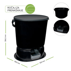 ORGANKO Essential Set, 2 x bokashi kompostnik (2 x 15,3 L), črn