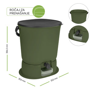 ORGANKO Essential bokashi kompostnik (15,3 L), oliven